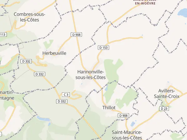 Plan de Hannonville-sous-les-Côtes