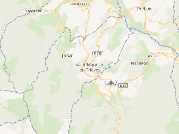 Plan de Saint-Maurice-en-Trièves