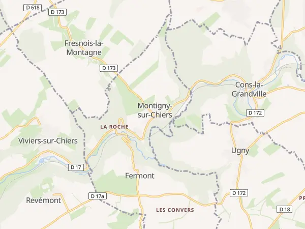 Plan de Montigny-sur-Chiers