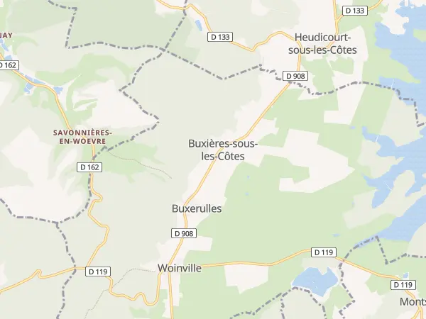 Plan de Buxières-sous-les-Côtes
