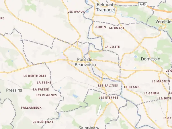 Plan du Pont-de-Beauvoisin