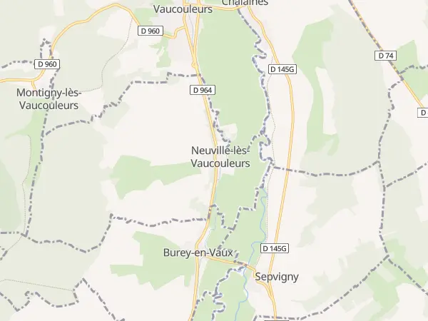 Plan de Neuville-lès-Vaucouleurs