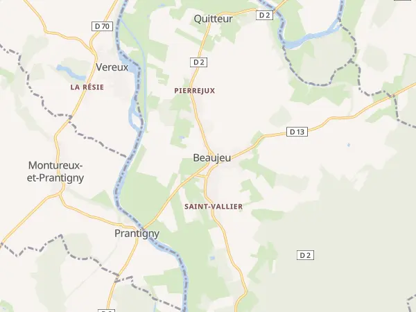 Plan de Beaujeu-Saint-Vallier-Pierrejux-et-Quitteur