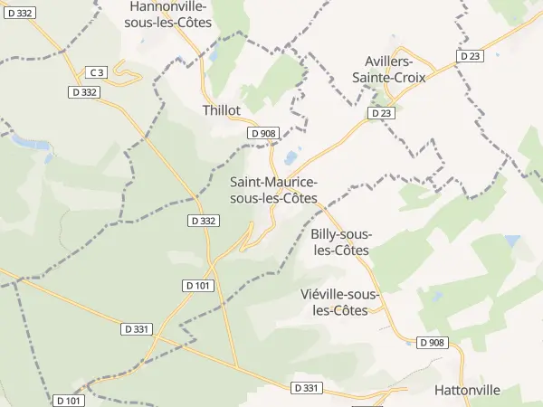 Plan de Saint-Maurice-sous-les-Côtes
