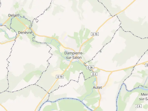 Plan de Dampierre-sur-Salon