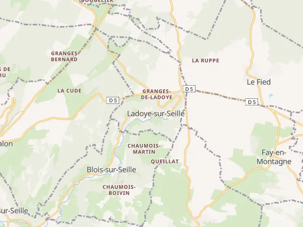 Plan de Ladoye-sur-Seille