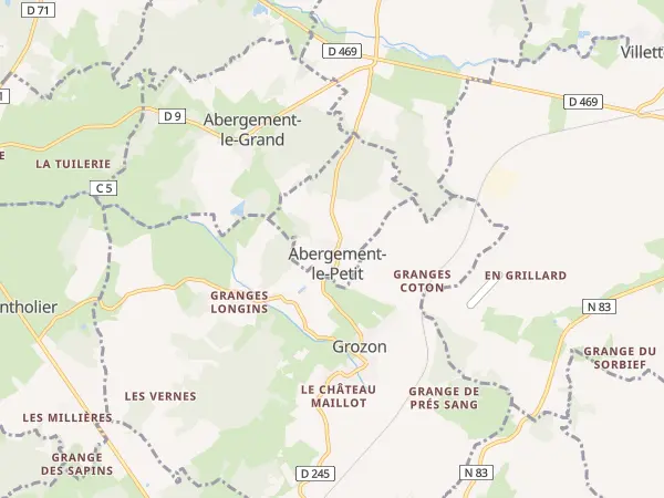 Plan de Abergement-le-Petit