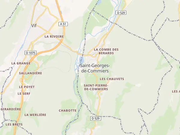 Plan de Saint-Georges-de-Commiers