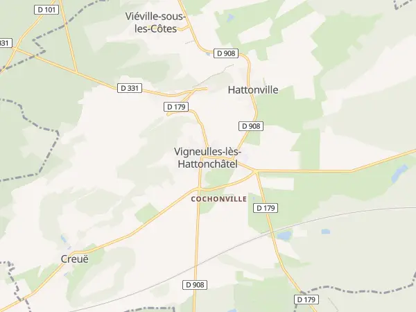 Plan de Vigneulles-lès-Hattonchâtel