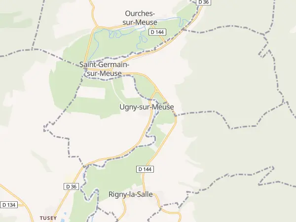 Plan de Ugny-sur-Meuse