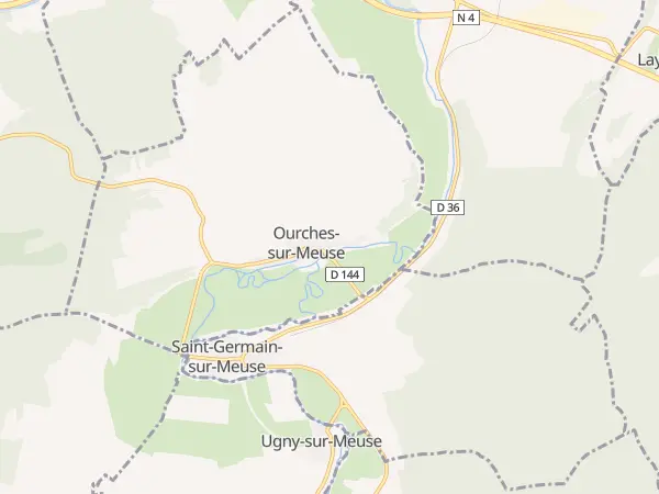 Plan de Ourches-sur-Meuse