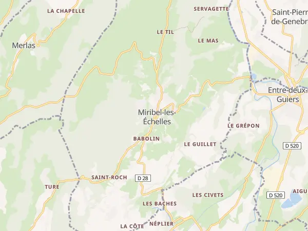 Plan de Miribel-les-Échelles