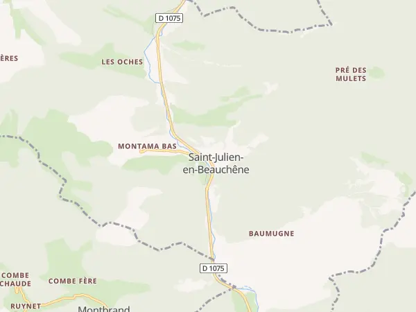 Plan de Saint-Julien-en-Beauchêne