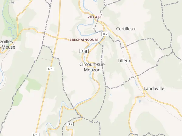 Plan de Circourt-sur-Mouzon