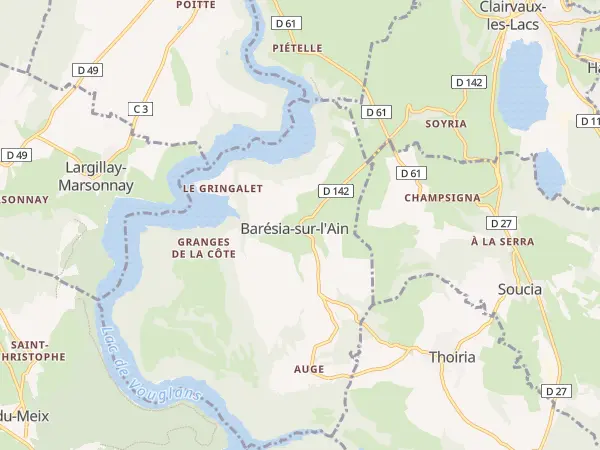 Plan de Barésia-sur-l’Ain