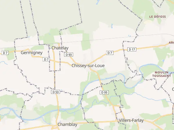 Plan de Chissey-sur-Loue