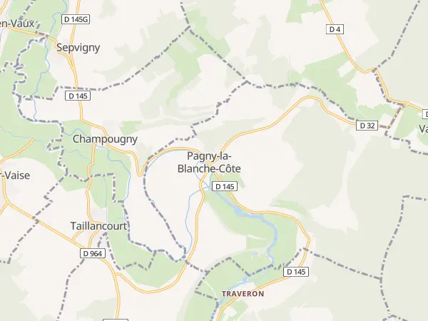 Plan de Pagny-la-Blanche-Côte