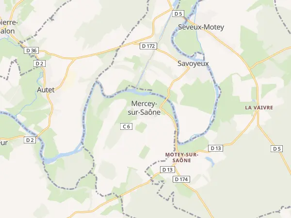 Plan de Mercey-sur-Saône