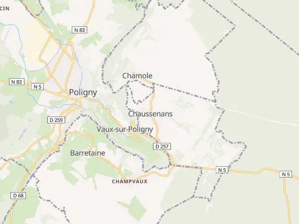 Plan de Chaussenans