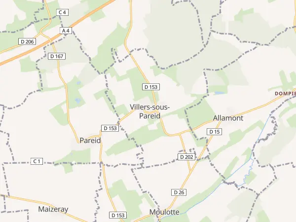 Plan de Villers-sous-Pareid
