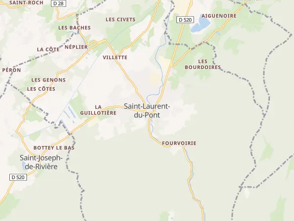 Plan de Saint-Laurent-du-Pont