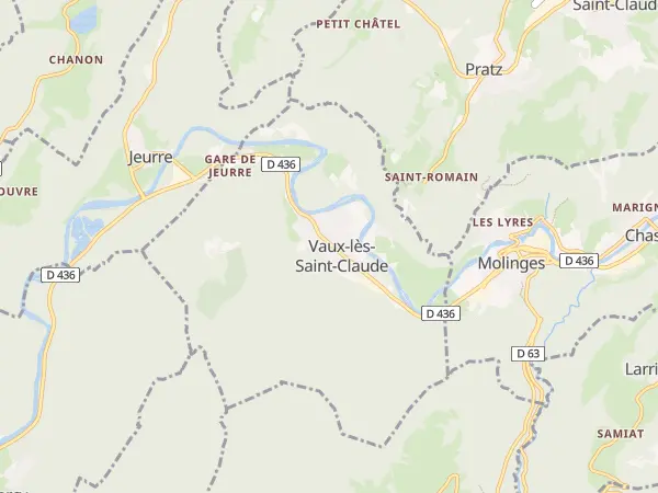 Plan de Vaux-lès-Saint-Claude