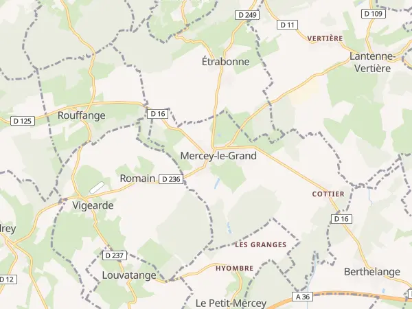 Plan de Mercey-le-Grand