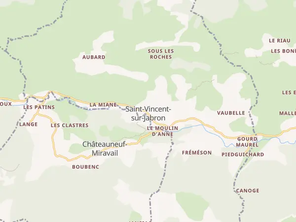 Plan de Saint-Vincent-sur-Jabron