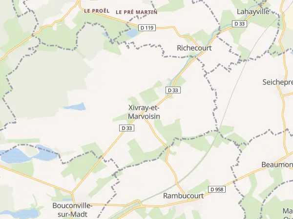 Plan de Xivray-et-Marvoisin