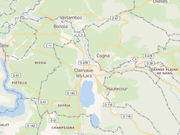 Plan de Clairvaux-les-Lacs