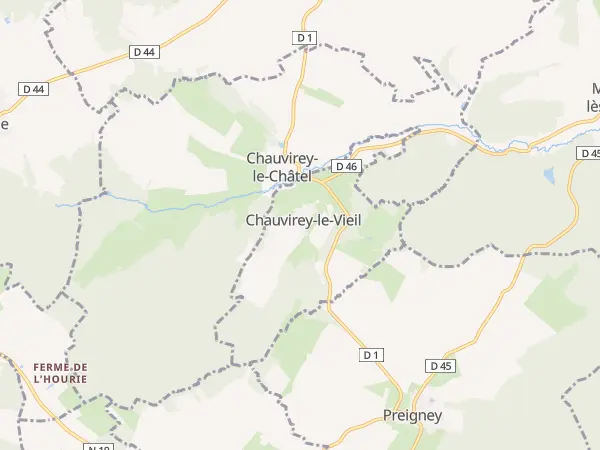 Plan de Chauvirey-le-Vieil