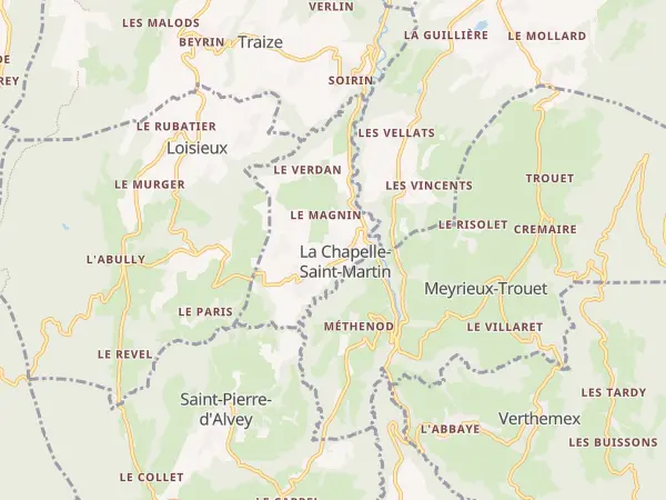 Plan de La Chapelle-Saint-Martin