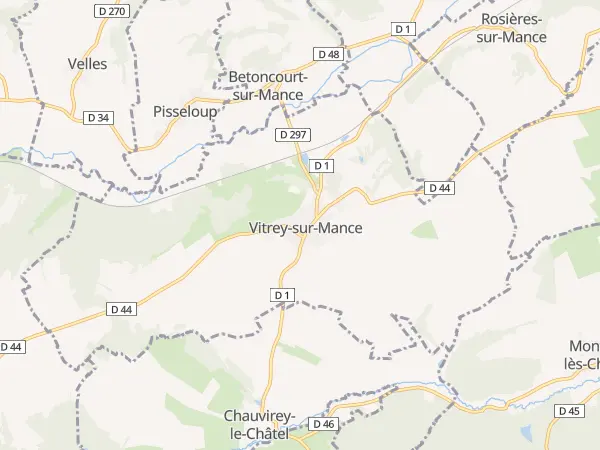 Plan de Vitrey-sur-Mance