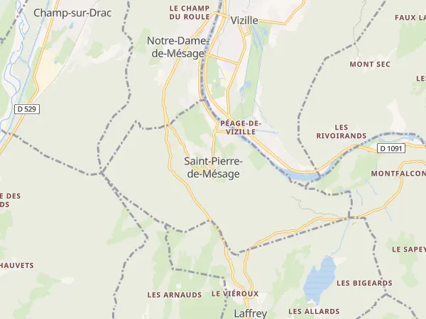 Plan de Saint-Pierre-de-Mésage