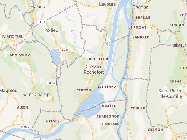 Plan de Cressin-Rochefort