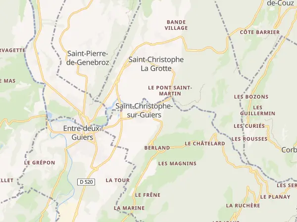 Plan de Saint-Christophe-sur-Guiers