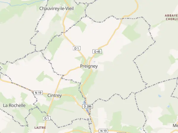 Plan de Preigney
