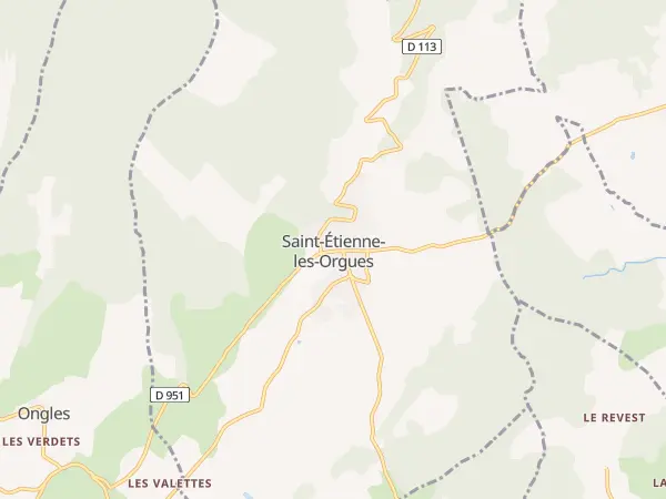 Plan de Saint-Étienne-les-Orgues