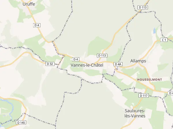 Plan de Vannes-le-Châtel