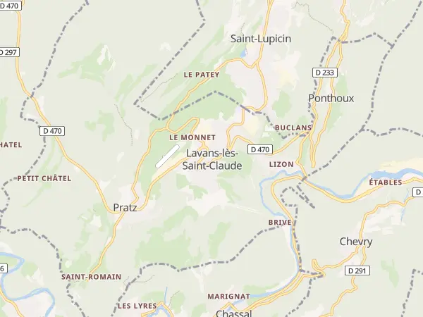 Plan de Lavans-lès-Saint-Claude