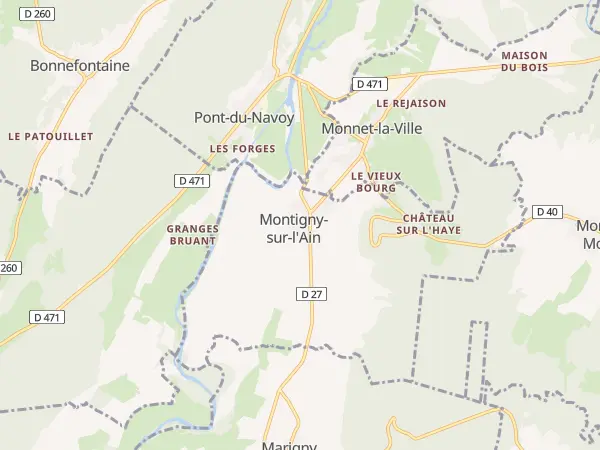 Plan de Montigny-sur-l’Ain