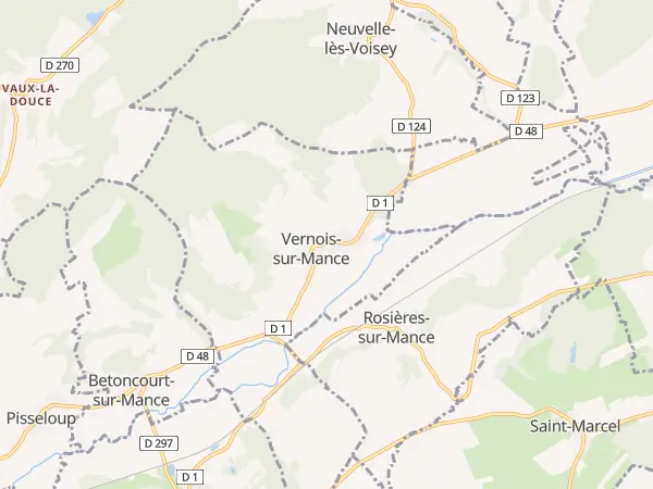 Plan de Vernois-sur-Mance