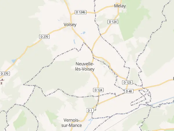 Plan de Neuvelle-lès-Voisey