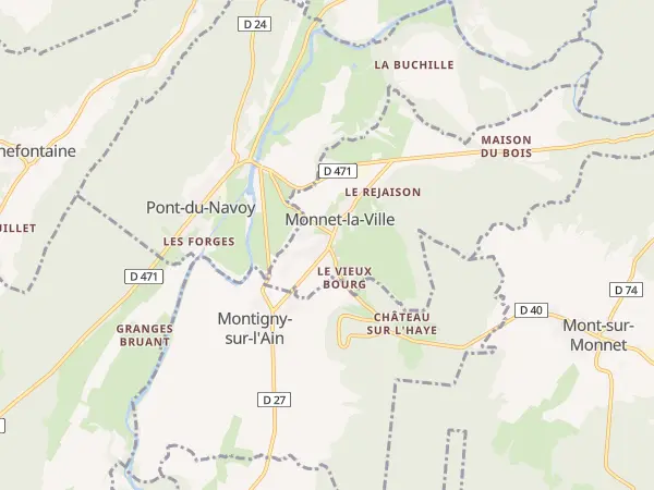 Plan de Monnet-la-Ville
