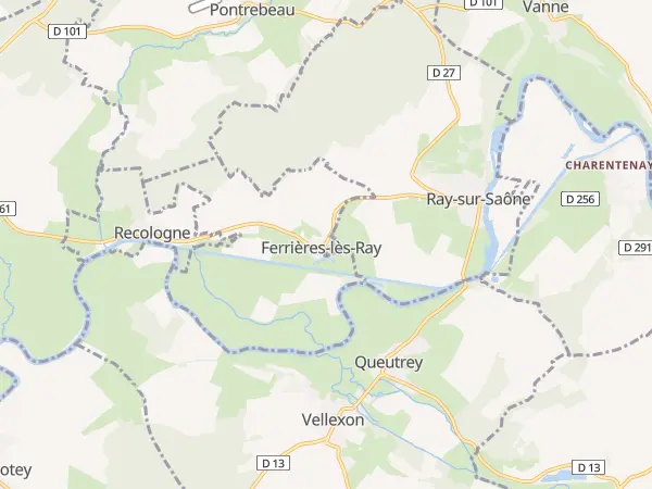 Plan de Ferrières-lès-Ray