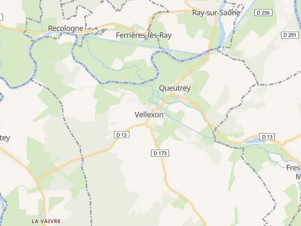 Plan de Vellexon-Queutrey-et-Vaudey