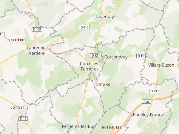 Plan de Corcelles-Ferrières