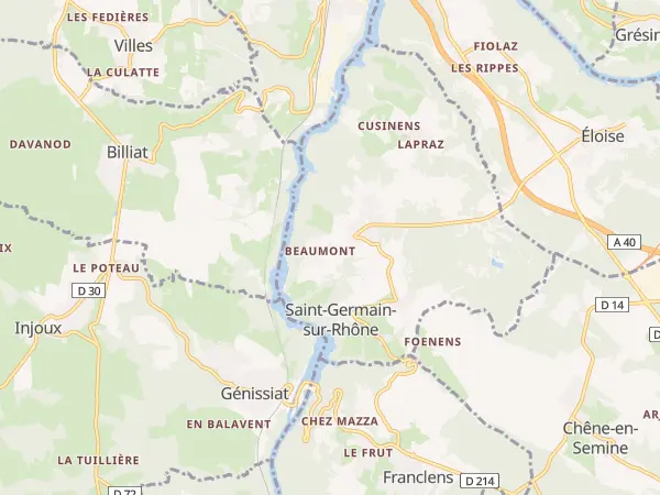 Plan de Saint-Germain-sur-Rhône