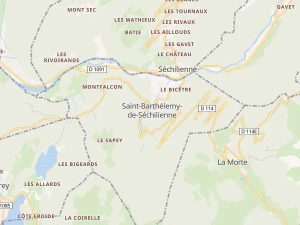 Plan de Saint-Barthélemy-de-Séchilienne