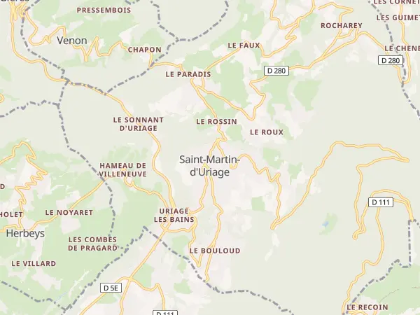 Plan de Saint-Martin-d’Uriage